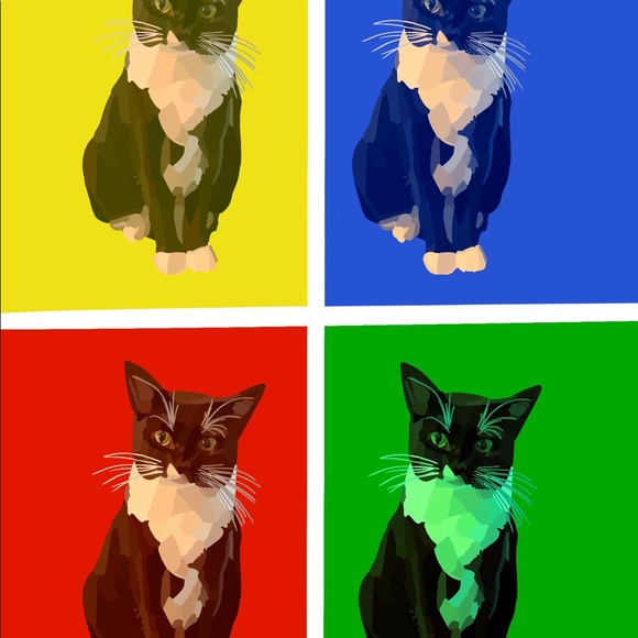 Custom Framed Pet Pop Art - Picture 3 of 4